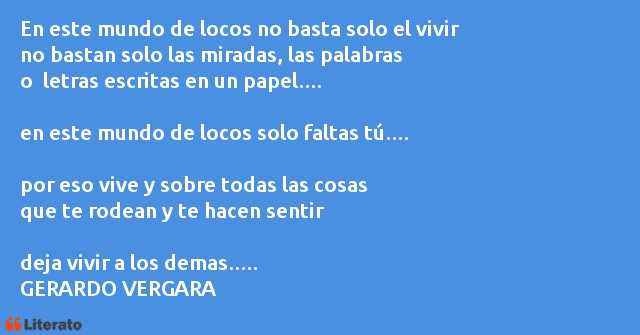 Frases de GERARDO VERGARA