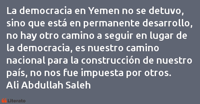 Frases de Ali Abdullah Saleh