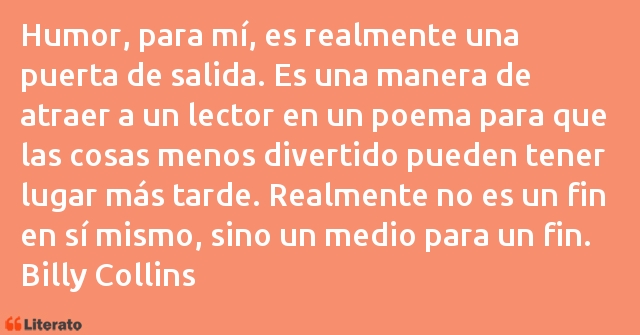 Frases de Billy Collins