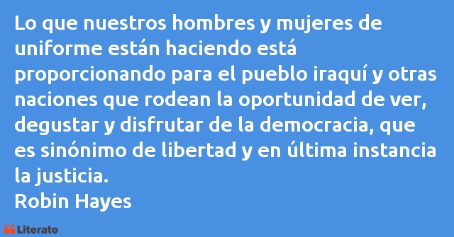 Frases de Robin Hayes