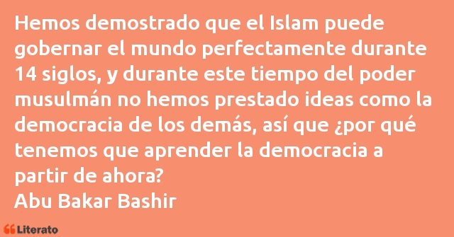 Frases de Abu Bakar Bashir