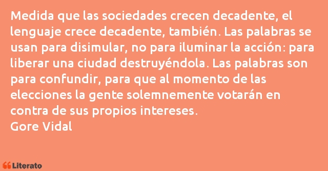 Frases de Gore Vidal