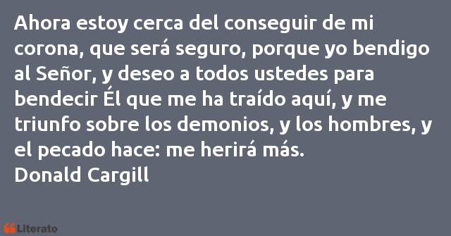 Frases de Donald Cargill