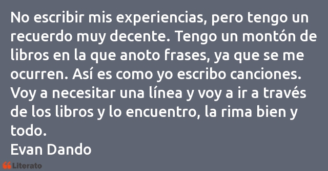 Frases de Evan Dando