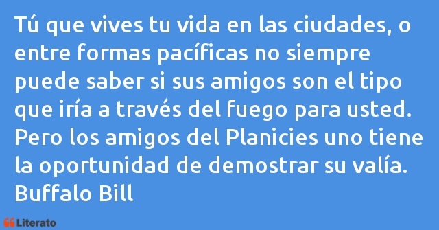 Frases de Buffalo Bill