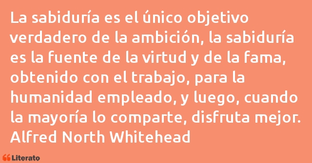 Frases de Alfred North Whitehead