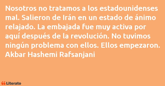 Frases de Akbar Hashemi Rafsanjani