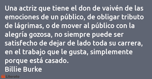 Frases de Billie Burke