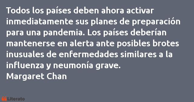 Frases de Margaret Chan