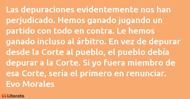 Frases de Evo Morales