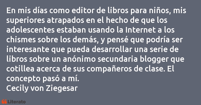 Frases de Cecily von Ziegesar