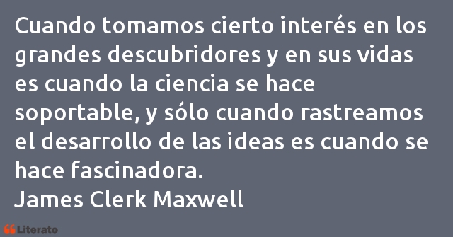 Frases de James Clerk Maxwell