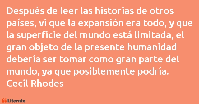 Frases de Cecil Rhodes