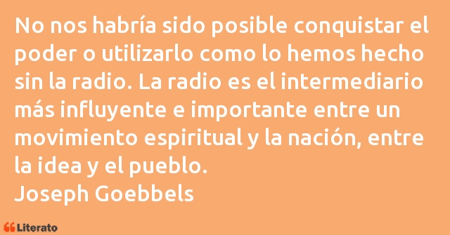 Frases de Joseph Goebbels