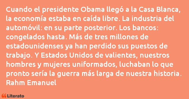 Frases de Rahm Emanuel