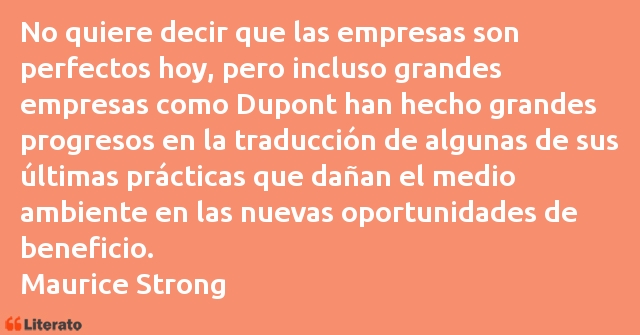 Frases de Maurice Strong