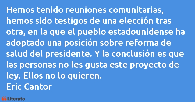 Frases de Eric Cantor