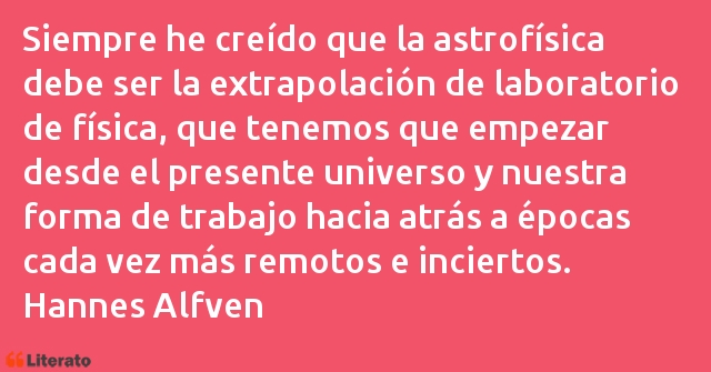 Frases de Hannes Alfven