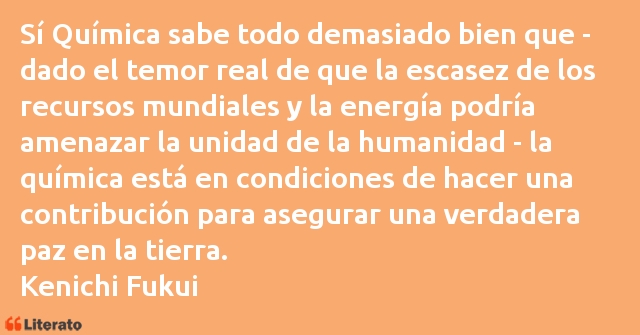 Frases de Kenichi Fukui