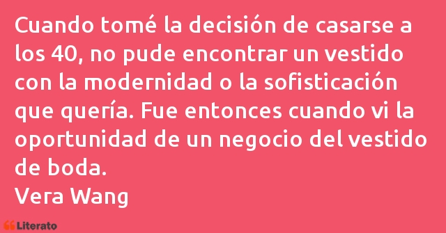 Frases de Vera Wang