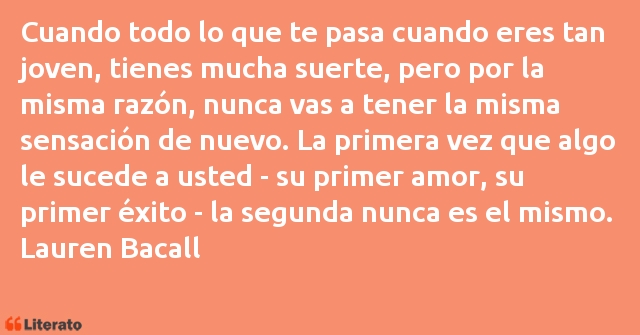 Frases de Lauren Bacall