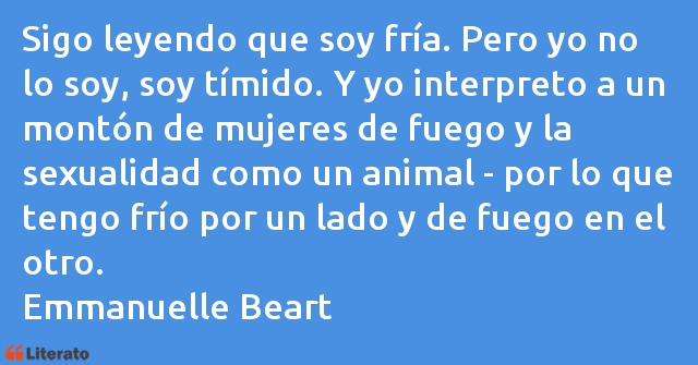 Frases de Emmanuelle Beart