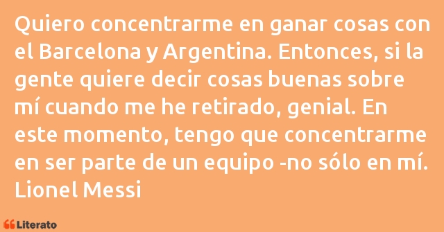 Frases de Lionel Messi