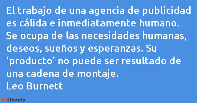 Frases de Leo Burnett