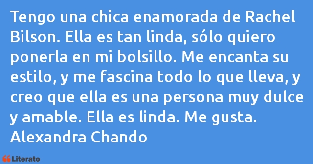 Frases de Alexandra Chando