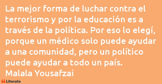 Frases de Malala Yousafzai