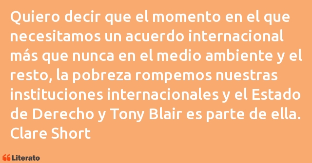 Frases de Clare Short
