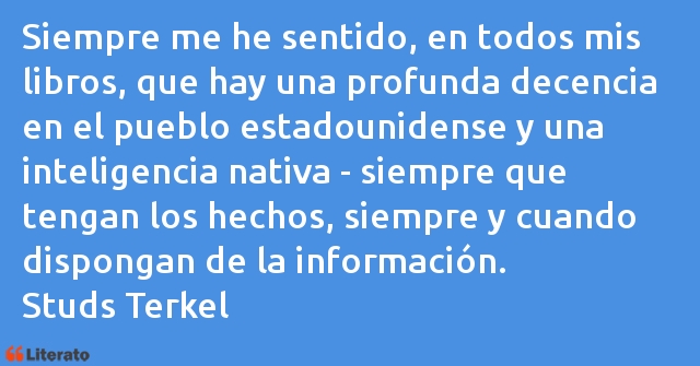 Frases de Studs Terkel