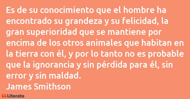 Frases de James Smithson