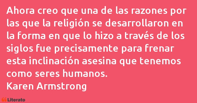 Frases de Karen Armstrong