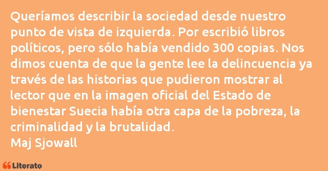 Frases de Maj Sjowall