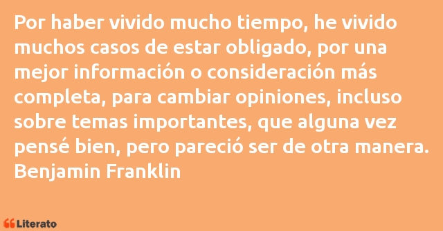 Frases de Benjamin Franklin