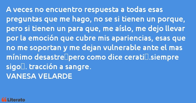 Frases de VANESA VELARDE