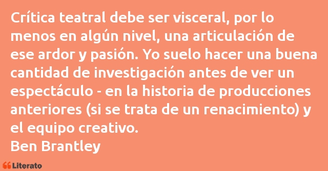 Frases de Ben Brantley