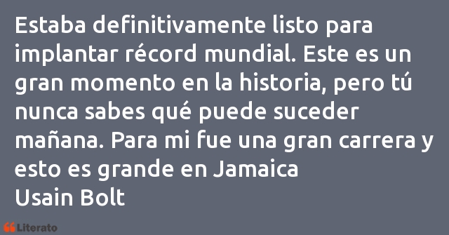 Frases de Usain Bolt