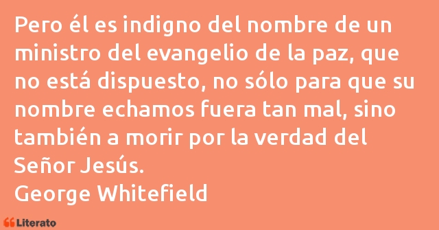 Frases de George Whitefield