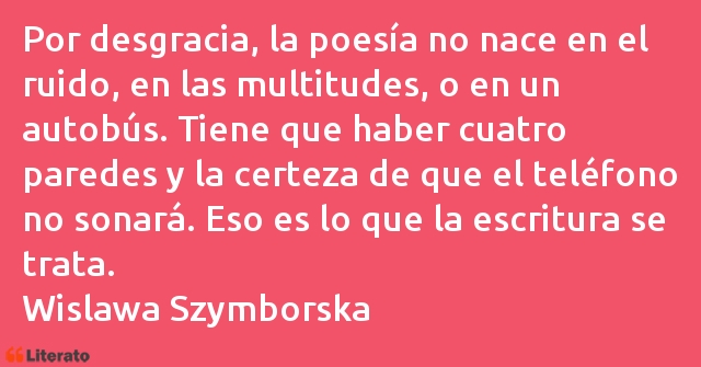 Frases de Wislawa Szymborska