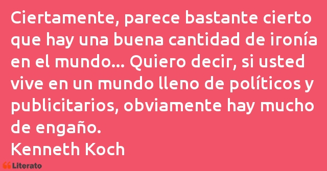 Frases de Kenneth Koch