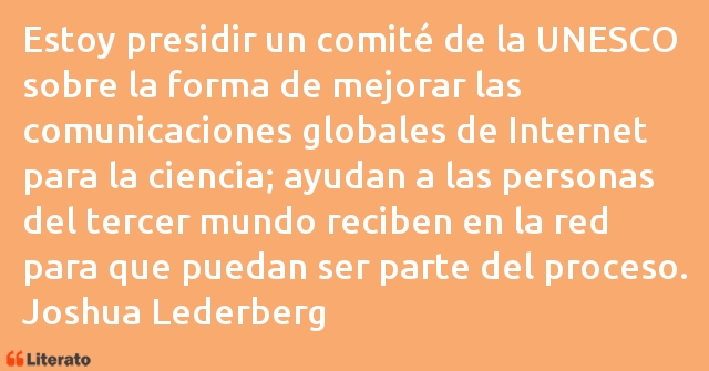 Frases de Joshua Lederberg