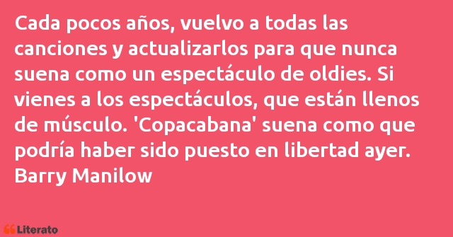 Frases de Barry Manilow