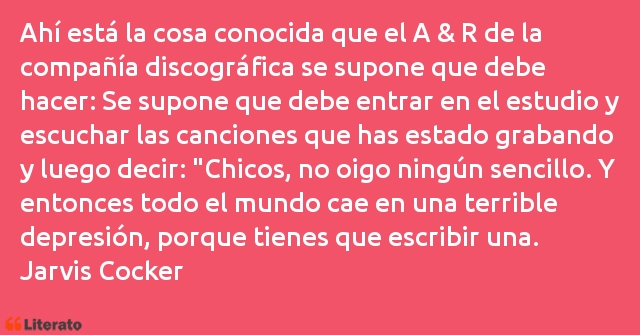 Frases de Jarvis Cocker