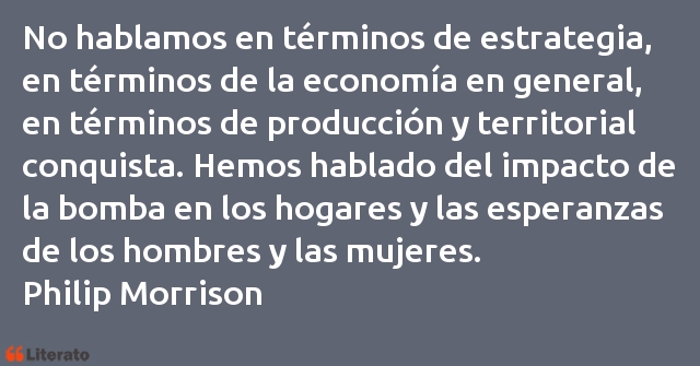 Frases de Philip Morrison