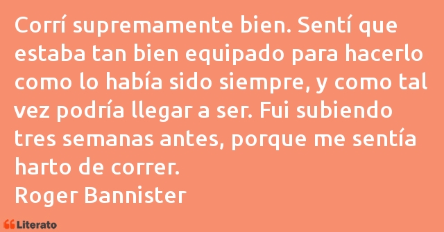 Frases de Roger Bannister
