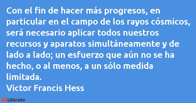Frases de Victor Francis Hess