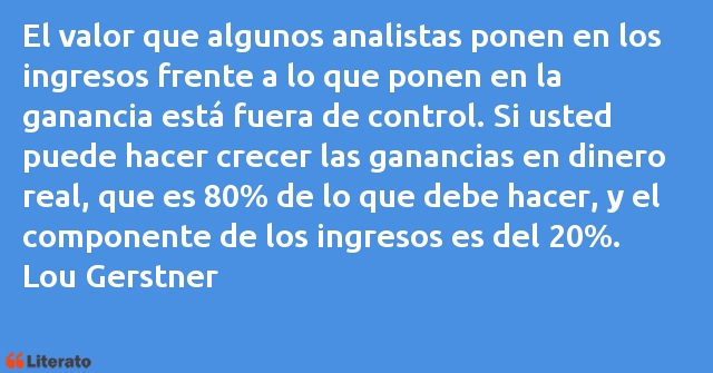 Frases de Lou Gerstner