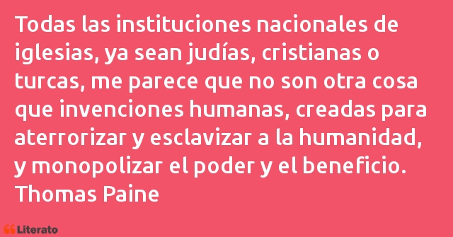 Frases de Thomas Paine